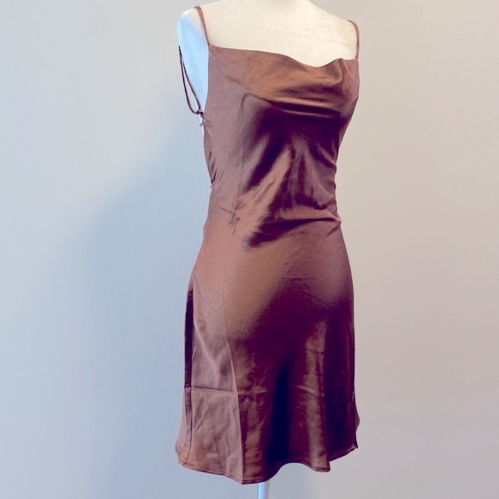 NWT Princess Polly chocolate brown slip dress - Picture 2 of 8
